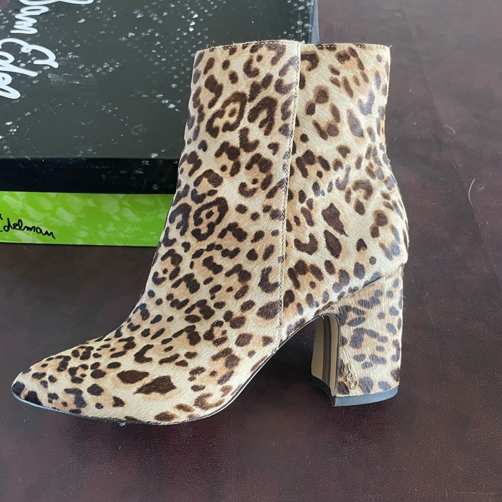 Sam Edelman leopard calf skin bootie